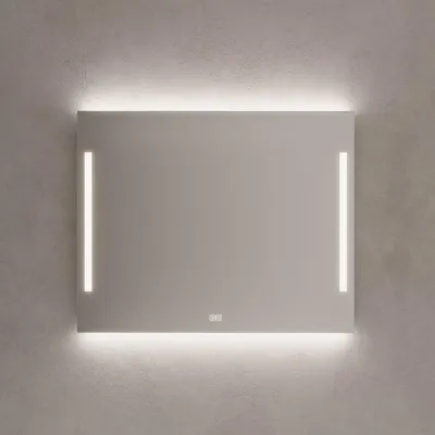 Imagen del producto de Espejo de baño Kronenbach Sun, 100 x 80 cm, con iluminación LED lateral y trasera