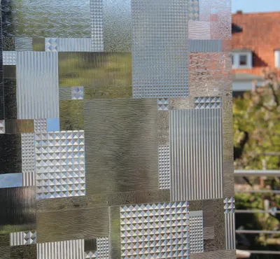 Produktbild von LINEA Fix Dekorfolie - statische Fensterfolie GLC 1068 Karo 46x150cm