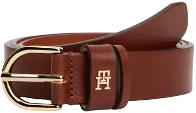 Image de Ceinture femme Tommy Hilfiger, modèle Essential Effortless, 2,5 cm, en cuir, couleur marron (Wint)