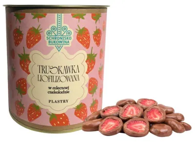 Image de Fraises lyophilisées au chocolat au lait, 100 g