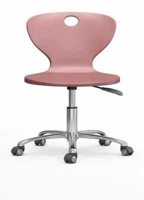 Immagine prodotto di Moderna sedia girevole da scuola rosa con rotelle e struttura robusta