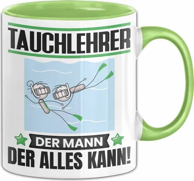 Produktbild von Tauchlehrer Tasse Geschenk für Tauchlehrer Der Mann Der Alles Kann Geschenkidee zum Geburtstag (Grün)