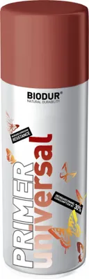 Produktbild von Biodur | Primer - Rot - 400ml, Grundieren, Tiefenhaftgrund, Grundierung, Sprühlack, Primer für Holz, Metall, Glas