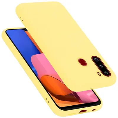 Immagine prodotto di Cadorabo custodia protettiva per Samsung Galaxy A21 custodia in giallo telefono cellulare Case Cover TPU Etui