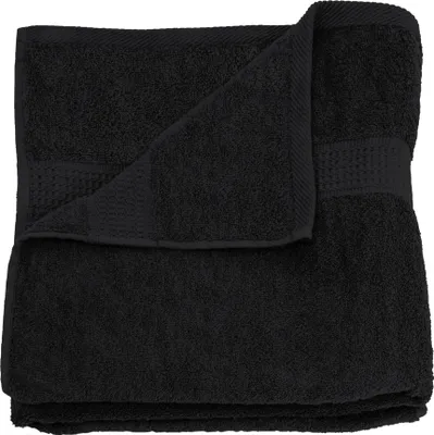 Produktbild von Badetuch schwarz 100x150 cm Baumwolle schnelltrocknend Frottee Frottiertuch groß