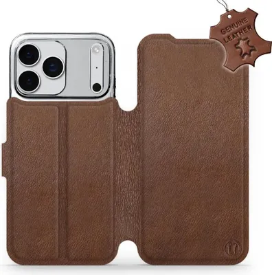 Produktbild von Echtleder Handyhülle für iPhone 17 Pro Max, Mobiwear Leather, Braun