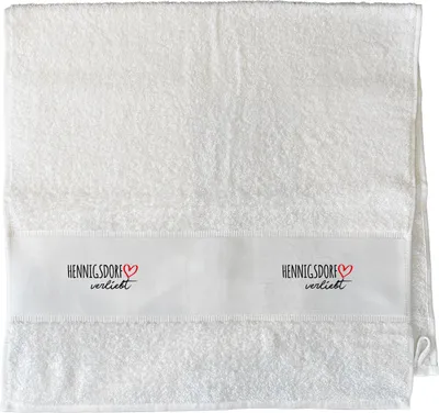 Produktbild von Huuraa Handtuch Hennigsdorf verliebt 50x100cm White Baumwolle Handtuch Geschenkidee