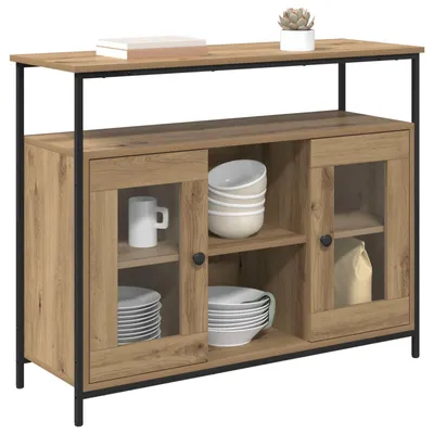 Zdjęcie produktu dla vidaXL Kredens dębowy Artisan 100 x 35 x 80 cm materiał drewnopochodny