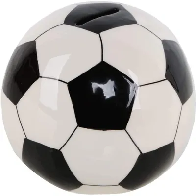 Produktbild von Fußball Spardose schwarz weiß - Ball Sparschwein
