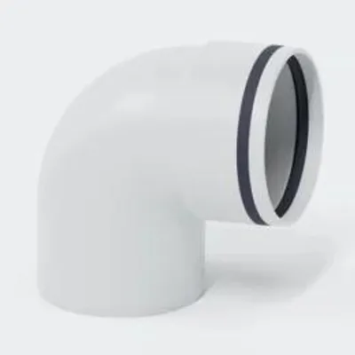 Produktbild von POLOPLAST Bogen, DN160, POLO-KAL 3S, PP-MD, Ø160mm, 87,5°, weiß, 1 Stk.