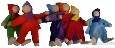 Immagine prodotto di Bambole di feltro Wood Magic Set di 6 bambole multicolori Nuovo