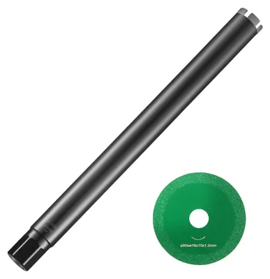 Obrázek produktu pro Diamantový jádrový vrták VEVOR, diamantový jádrový vrták 50,8 mm pro mokré vrtání, hloubka vrtání 355 mm Jádrový vrták do betonu s pilovým kotoučem, vnitřní závit 1-1/4 palce-7, laserové svařování, diamantový vrták do betonu pro mokré vrtání cihel