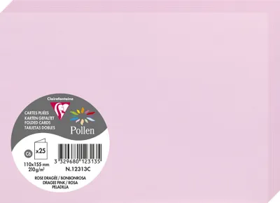 Image de Pollen by Clairefontaine 12590C Pollen by Clairefontaine Doppelkarte C6, or