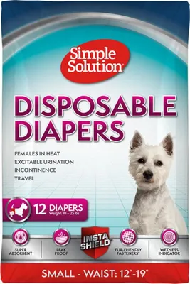 Produktbild von Simple Solution Einwegwindeln für Hündinnen, Größe: S