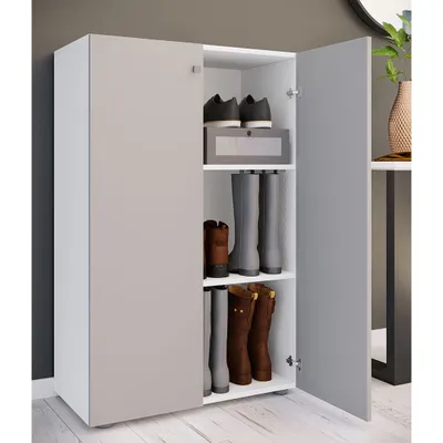 Produktbild von VCM XL Holz Großer Schuhschrank Schuhregal Groß Stiefel Dielenmöbel Lona 3 Fächer