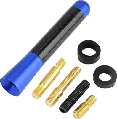 Imagen del producto de Antena corta de radio de fibra de carbono de 3 pulgadas para modificaciones universales de vehículos (azul)