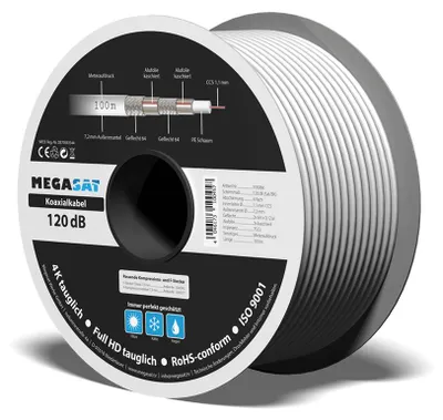Produktbild von Megasat Pull-out Box Quad-Shield 120 305m Koaxkabel,110dB,4-fach geschirmt