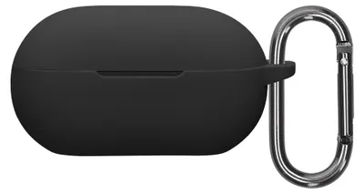 Produktbild von kwmobile Schutzhülle für Beats Solo Buds Hülle - TPU Silikon Case für Kopfhörer Ladecase - stoßfestes Cover mit Karabiner - Schwarz