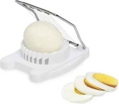 Imagen del producto de CHPN – Cortador de huevos – Cortador de huevos – Cortar huevos – Blanco – Cortador de huevos económico – Utensilio de cocina – Cortador