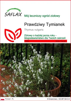 Zdjęcie produktu dla SAFLAX - Prawdziwy Tymianek - 200 Nasiona - Thymus vulgaris