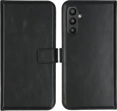 Immagine prodotto di Custodia a libro in vera pelle Selencia per Samsung Galaxy A34 (5G) - Nero