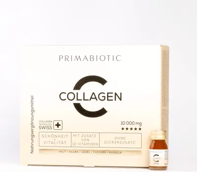 Primabiotic Collagen - Kollagenpaket 30 Flaschen 30 ml - hoher Kollagengehalt [10 000 mg] - hydrolysiert - hohe Qualität - 900 ml - Absorption 95%.