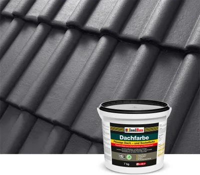 Produktbild von Isolbau Dachfarbe Anthrazit 7 kg Sockelfarbe Fassadenfarbe Dachbeschichtung RAL Farbe