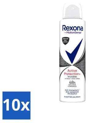Produktbild von 10 x Rexona Active Protection Invisible Deospray - 150 ml - Vorteilspackung - 10 Stücke