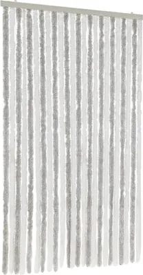 Produktbild von vidaXL Fliegenvorhang Hellgrau und Weiß 100x220 cm Chenille