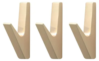 3er-Set Kleiderhaken aus Metall, Wandhaken, Gold