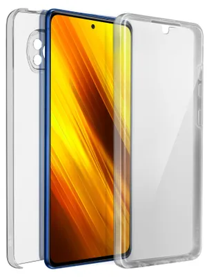 Immagine prodotto di Custodia protettiva trasparente a 360° per Xiaomi Poco X3 / X3 Pro, che protegge sia la parte anteriore che quella posteriore