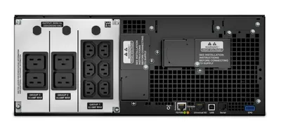 Produktbild von APC Smart-UPS On-Line SRT6KRMXLI – 6kW/VA, 6x C13, 4x C19, festverdrahteter 1-Phasen-Ausgang, Rack-montierbar, eingebettetes NMC, Doppelwandler (Online), 6 kVA, 6000 W, Sine, 100 V, 275 V
