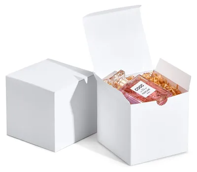Obrázek produktu pro Sada 50 krabiček s víkem – 10 x 10 x 10 cm – bílá