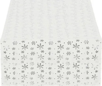 Immagine prodotto di Tovaglia natalizia con fiocchi 220x140 cm bianca, decorazioni natalizie