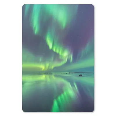 Produktbild von MuchoWow® Mauspad Mousepad Nordlichter - Sternenhimmel - Wasser 18x27 cm - Mousepads - Maus Mat - Pad - Mausunterlage
