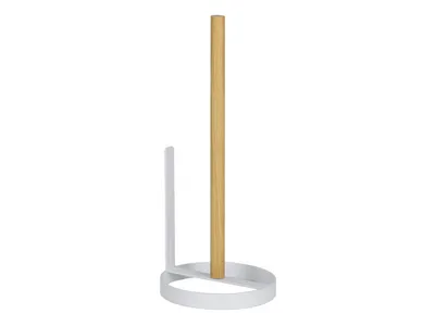 Immagine prodotto di Porta rotolo da cucina Yamazaki in metallo bianco e legno 07819