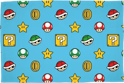 Obrázok produktu pre Super Mario - obliečka "Continue Rotary", fleece AG3228 (150 cm x 100 cm) (Blau/Bunt)