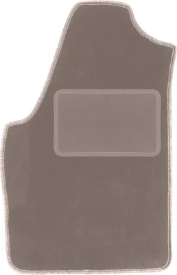 Produktbild von Fahrerfußmatte Velours beige passend für Lancia Musa (2004-2012, Minivan) – mit Befestigungen – passgenau