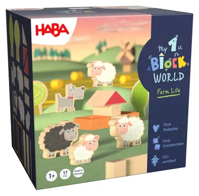 Produktbild von HABA My 1st Block World – Bausteinwelt Schafweide Walli ab 1 Jahr