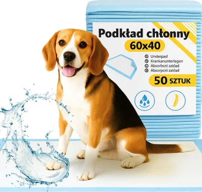 Obrázok produktu pre Absorpčné rohože 60x40 cm 50 kusov - viacúčelové hygienické rohože
