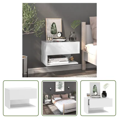 Produktbild von The Living Store Wand-Nachttisch Weiß
