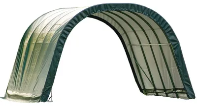 Produktbild von ShelterLogic Folien Weidezelt Zeltgarage Run-In-Shed Grün 610x370x250 cm