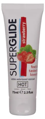 Immagine prodotto di Hot - Superglide Lubrificante Commestibili A Base D'acqua Fragola 75 Ml
