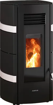 Produktbild von Justus | Pelletofen | Sia | 2,4 - 8 kW | conStone Seidenweiß