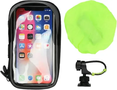 Imagen del producto de Soporte para teléfono de manillar de bicicleta - Impermeable - Giratorio 360° - Para teléfonos de 4,7 a 7 pulgadas