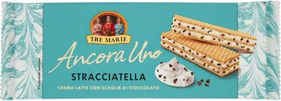 Produktbild von 12x Tre Marie Ancora Uno Wafer Stracciatella Waffeln gefüllt mit Milchschokolade Creme und Schokoladenstücke 140g