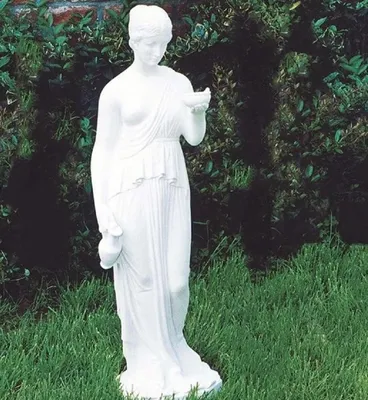 Image de Casa Padrino Sculpture décorative de jardin Art Nouveau Femme Blanc H. 80 cm -  Italy
