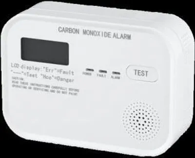 Productafbeelding van CHACON koolmonoxidmelder, LCD-display, 85 dB alarm, inclusief batterijen, voldoet aan de EN50291 norm
