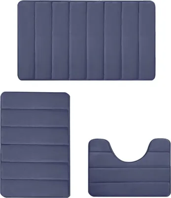 Produktbild von OKWISH 3er Badematten Set Badvorleger Duschvorleger Duschmatte Badteppich