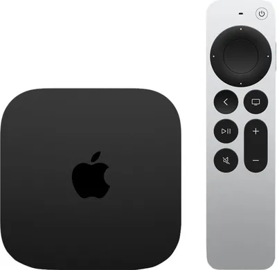 Produktbild von Apple TV 4K, Apple, A15, 64 GB, AVC, H.264, HEVC, M4V, MP4, MPEG4, AAC, AC3, AIFF, EAC3, FLAC, HE-AAC, MP3, MP3 VBR, WAV, GIF, HEIF, JPEG, TIFF